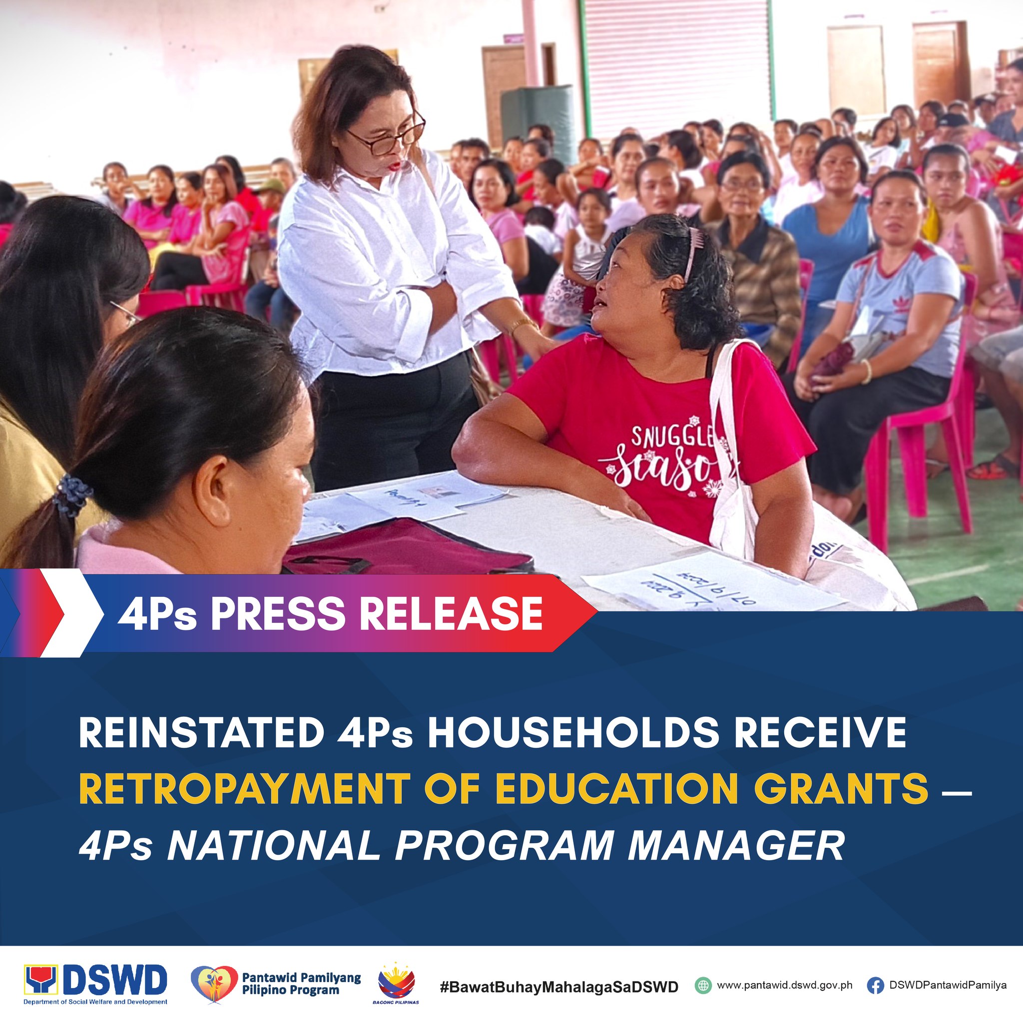 Reinstated 4Ps households receive retropayment of education grants ...